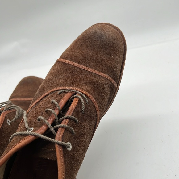 TIMBERLAND BOOT COMPANY Cap-Toe Oxfords Shoes Sz 8 M Brown Suede Leather - Picture 11 of 12